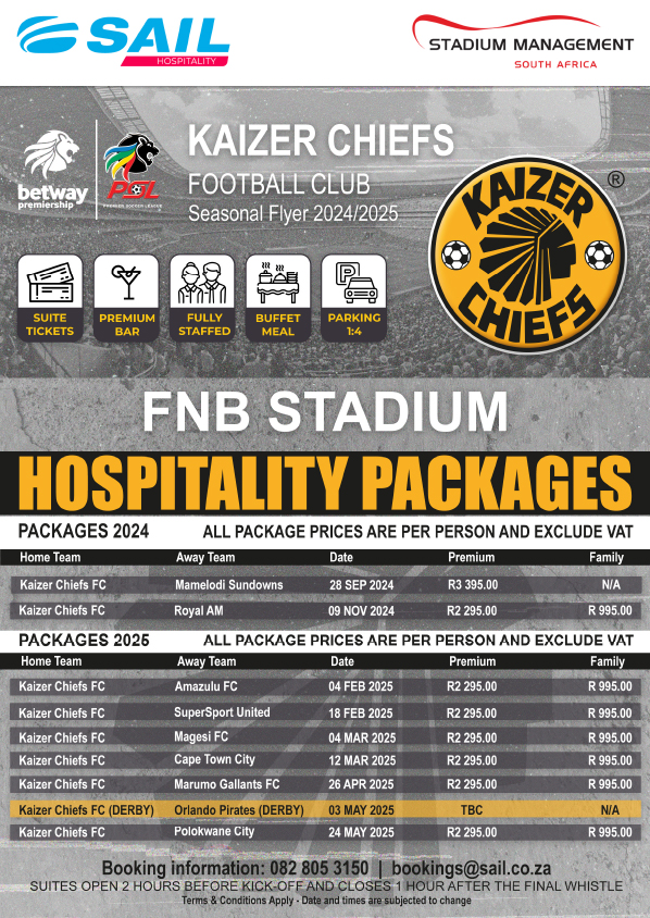 Kaizer Chiefs Seasonal Fixtures