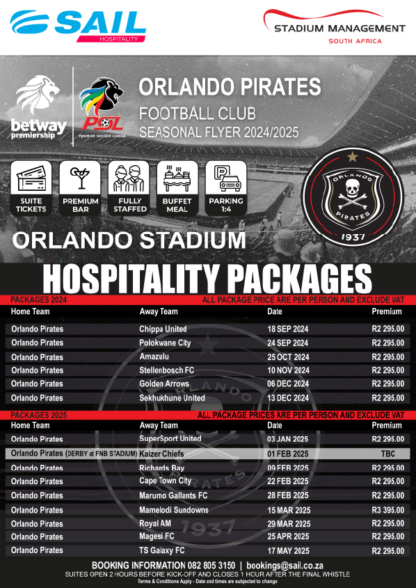 Orlando Pirates FC Club Seasonal Fixtures